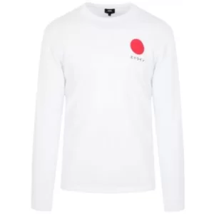 image of Edwin White Japanese Long Sleeve Sun T-Shirt