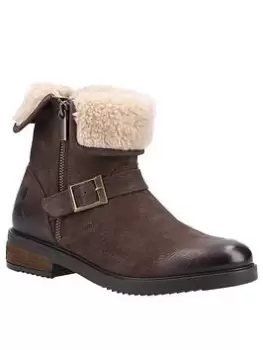 Image of Hush Puppies Tyler Ankle Boot - Brown, Size 4, Women