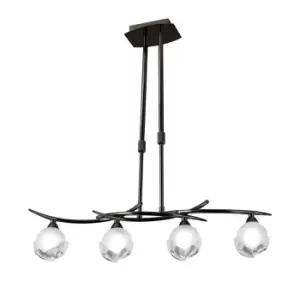 Image of Fragma Linear Telescopic 4 Light G9 Line, Black Chrome