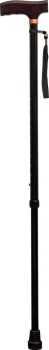 Image of Aidapt Extendable Black Walking Cane with Strap