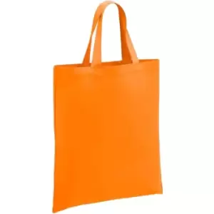 image of Brand Lab Cotton Short Handle Shopper Bag (One Size) (Orange)