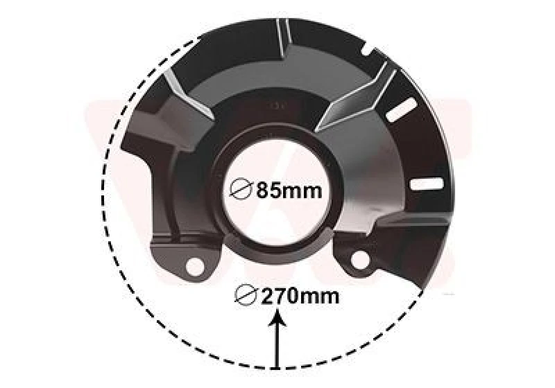 Image of VAN WEZEL Brake disc backing plate VAN WEZEL 8323371