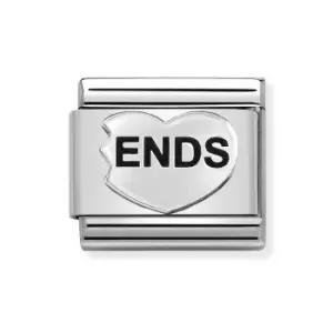 Image of Nomination Classic Silver Ends Heart Charm