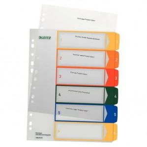 image of Leitz Printable Dividers, 1 to 6, A4, Multi-Colour - Outer carton of