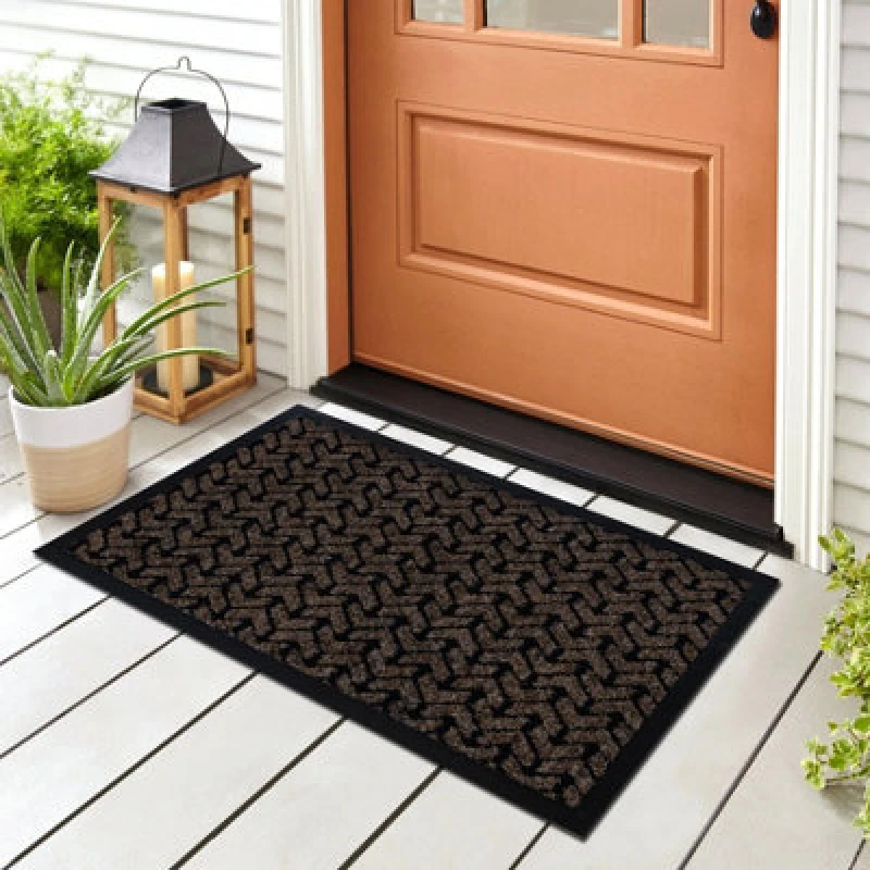Image of RugsX Doormat Antislip Dunlop 7764 Brown - Indoor, Outdoor 40X60 Cm