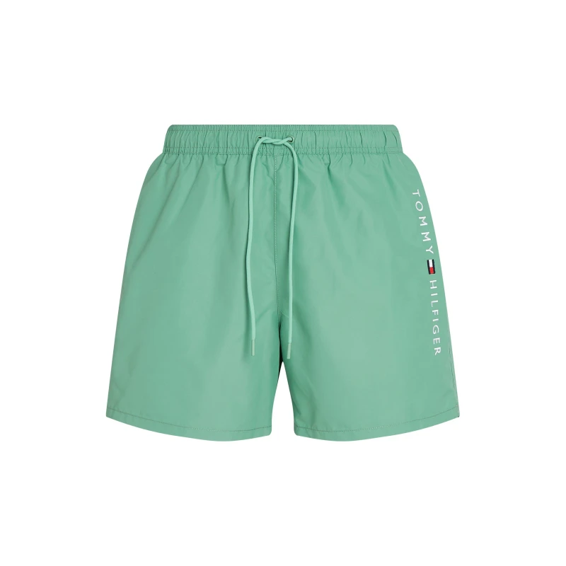 Image of Tommy Hilfiger Mens Medium Drawstring Swim Shorts Fort Green male S