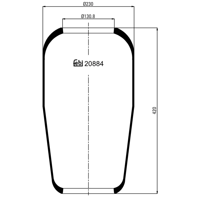 Image of FEBI BILSTEIN 20884 Boot, air suspension Rear Axle Right Boot,air suspension (324)