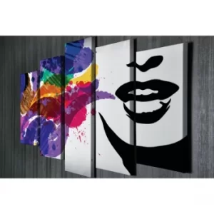 Image of BC021 Multicolor Decorative Canvas Painting (5 Pieces)