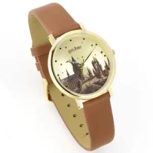 Image of Harry Potter Unisex Adult Hogwarts Analogue Watch (One Size) (Brown/Gold)