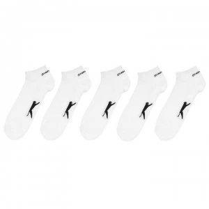 image of Slazenger 5 Pack Mens Trainer Socks - White