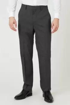 Image of Tailored Fit Charcoal Semi Plain Suit Trouser