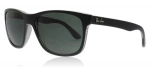 image of Ray-Ban RB4181 Sunglasses Matte Black / Transparent Grey 6130 57mm