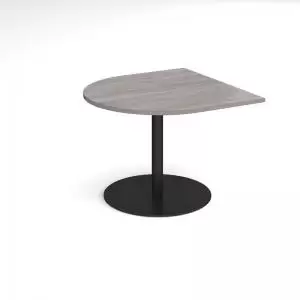 image of Eternal radial extension table 1000mm x 1000mm - Black base and grey