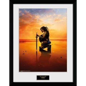 image of Wonder Woman Kneel Framed Collector Print