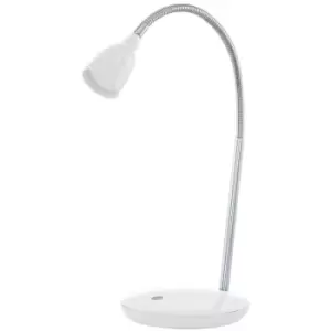 image of Durengo LED Desk Task Lamp White, Chrome - Eglo