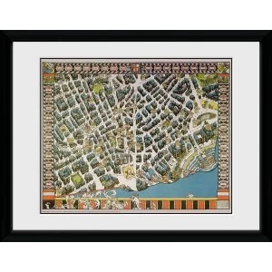 Image of Transport For London Stylised Map 12" x 16" Framed Collector Print