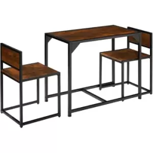 Image of Tectake - Dining table and chairs Milton - bistro set, dining table set, seating group - industrial dark - industrial dark