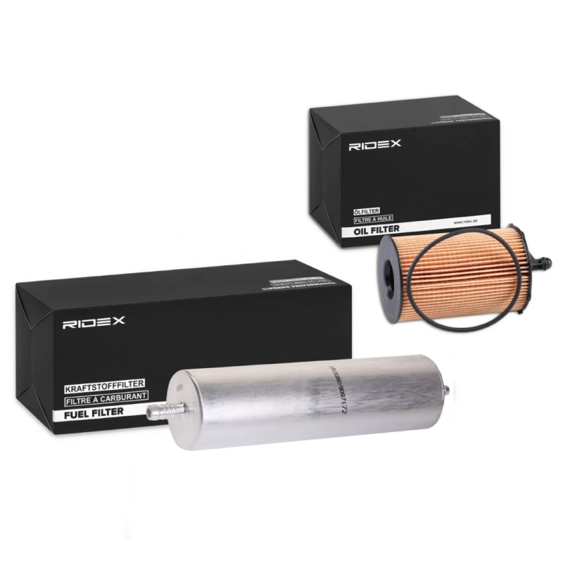Image of RIDEX 4055F34713 Filter Set with gaskets/seals, with clamp holder Filter Set (4055)