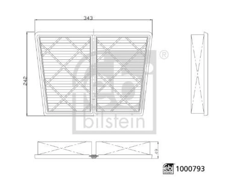 Image of Air filter FEBI BILSTEIN 1000793