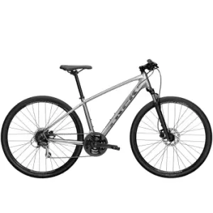 image of 2021 Trek Dual Sport 2 Mens Hybrid Bike in Metallic Gunmetal