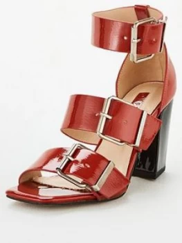 Office Heart-Throb Sandals - Red Patent