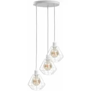 image of Keter Foskal Cluster Pendant Ceiling Light White, 32cm, 3x E27