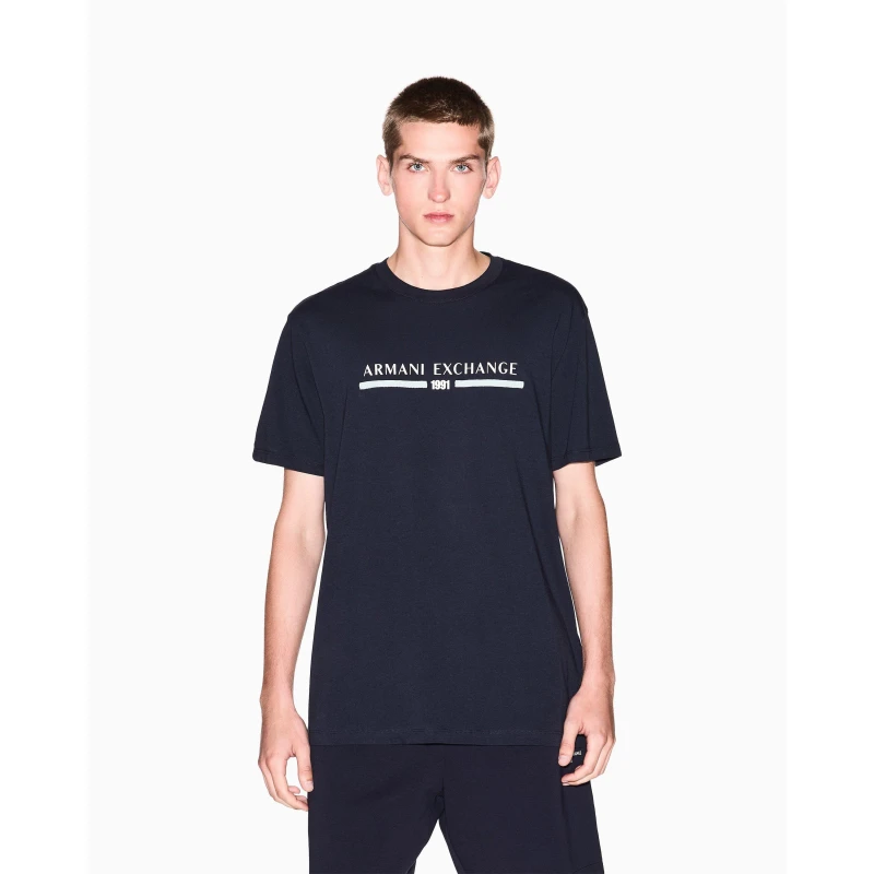 Image of Armani Exchange Mens T-Shirt Navy male S