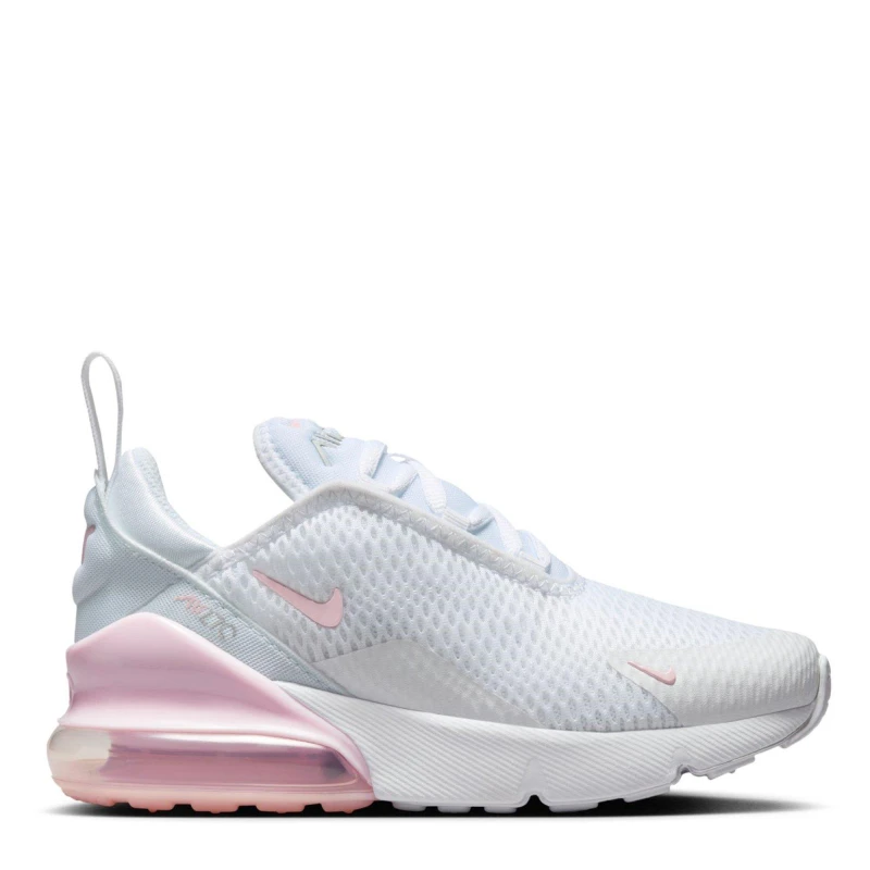 Image of Nike Air Max 270 Little Kids Shoe Wht/Pink/Grey female C13 (31.5)