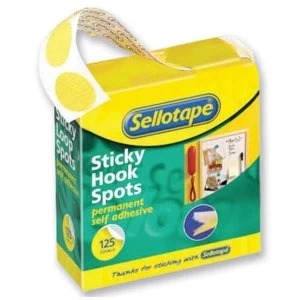 image of Sellotape Sticky Hook Spots 22mm Pack of 400