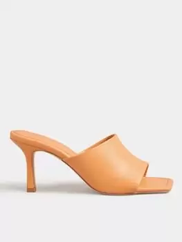 Image of Long Tall Sally Skinny Heel Mule Orange, Size 9, Women