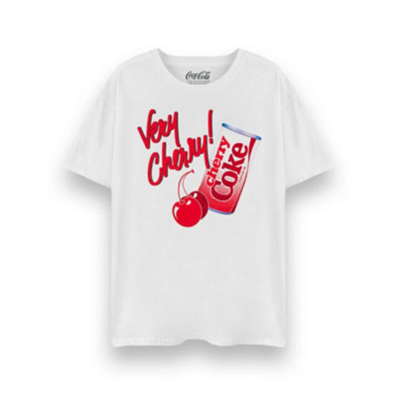 Image of (XXX-Large) Coca Cola Cherry Coke Short Sleeved T-Shirt (Womens White)