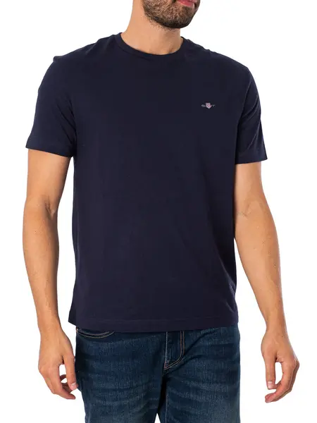 Image of Gant Regular Shield T-Shirt Evening Blue S