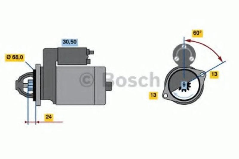 Image of Starter motor Bosch 0 986 018 840