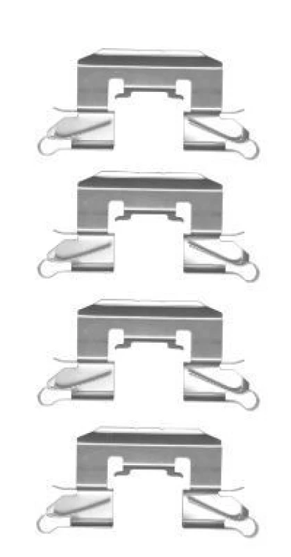 Image of HELLA Brake pad fitting kit HELLA 8DZ 355 204-691