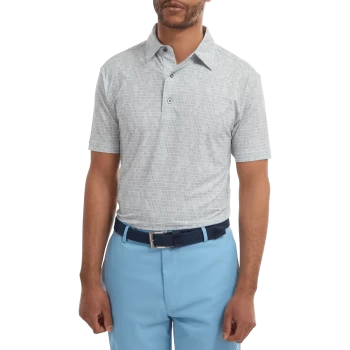 Image of Footjoy 2022 Digital Camo Print Lisle Polo - Grey - L