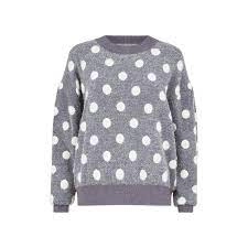 image of Mela London Grey Spotted Jumper - S