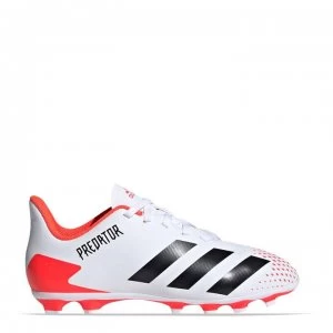 Image of adidas Predator 20.4 Firm Ground Football Boots Junior - White/Black
