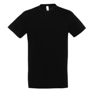 Image of SOLS Mens Regent Short Sleeve T-Shirt (4XL) (Deep Black)