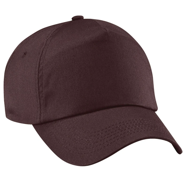Image of Beechfield Beechfield Men Plain Original 5 Panel Baseball Cap Pack of 2 in Chocolate Chocolate One Size Male 5059269086787