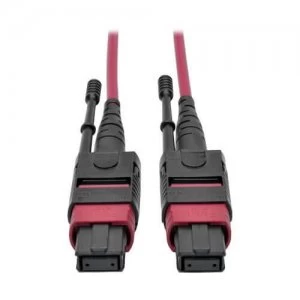 Image of Tripp Lite 100g Mtp Mpo Multimode Om4 Plenum Rated Fiber Optic Cable