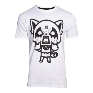 image of Aggretsuko - Retsuko Rage I Wanna Eat Mens Large T-Shirt - White