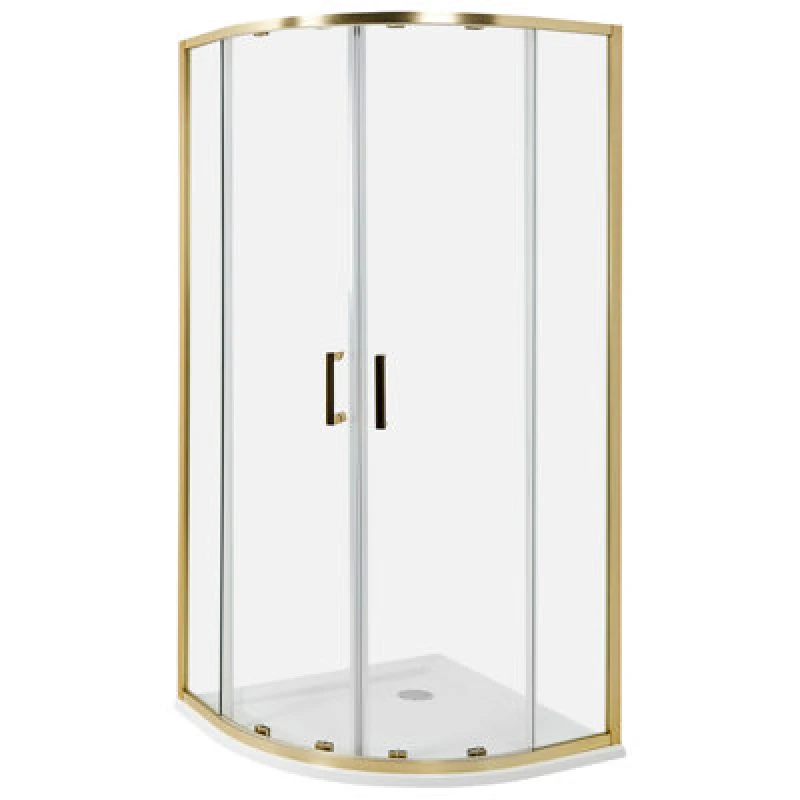 Image of Beliani Shower Enclosure Jukatan 900 X 900 X 1850 mm Gold