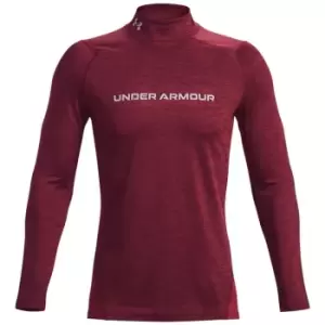 Image of Under Armour Armour ColdGear Fitted Mock Base Layer Top Mens - Red