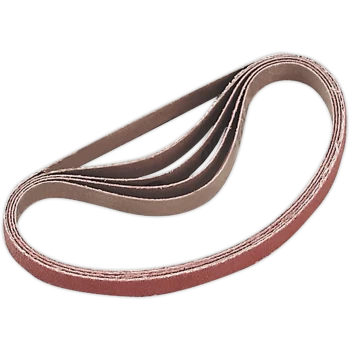 Image of Sealey 10mm x 330mm Sanding Belt 10mm x 330mm 80g Pack of 5