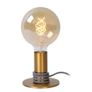 image of Lucide Marit Modern Table Lamp 1xE27 Matt Gold Brass