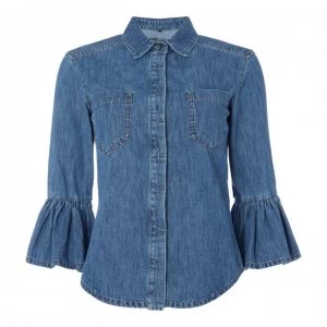 image of Sportmax Code Tennis Denim Shirt - 002 Midnight