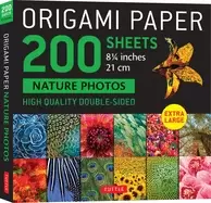 Image of origami paper 200 sheets nature photos 8 14 21cm extra large tuttle origam