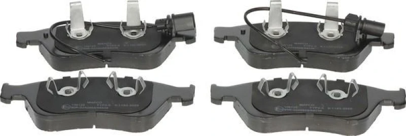 Image of MAPCO 106125 Brake pad set Front Axle, incl. wear warning contact Brake Pad Set,disc brake (402)
