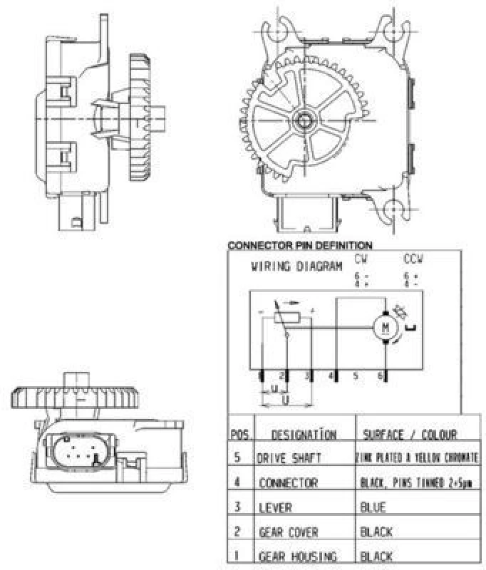 Image of Heater blend door actuator MAHLE AA 14 000P