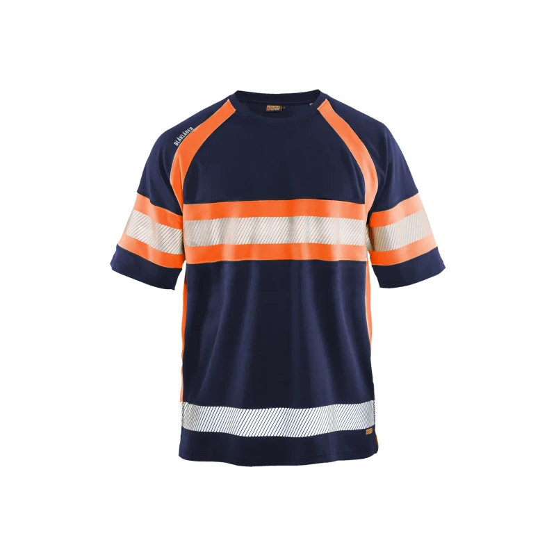 Image of BLÅKLÄDER T-Shirt 33371051 PL (Polyester) Navy Blue, Orange Size 4XL